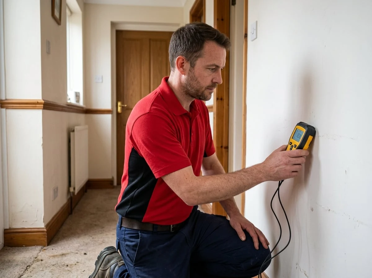 Kingston Plumbers 247 engineer using leak detection equipment in Kingston upon Thames
